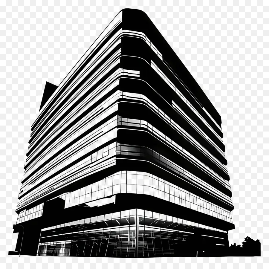 Silueta De Edificio Alto，Edificio Moderno PNG