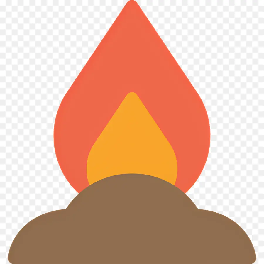 Emoji De Fuego，Llama Naranja Y Amarilla PNG