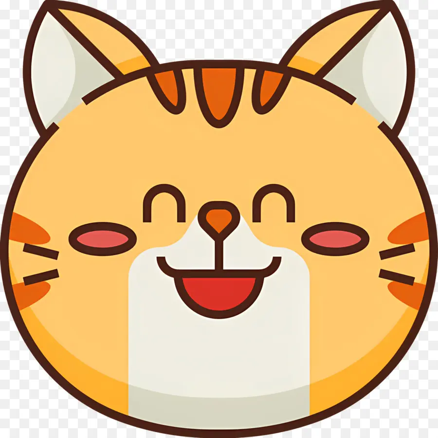 Emojis De Gato，Gato Feliz PNG