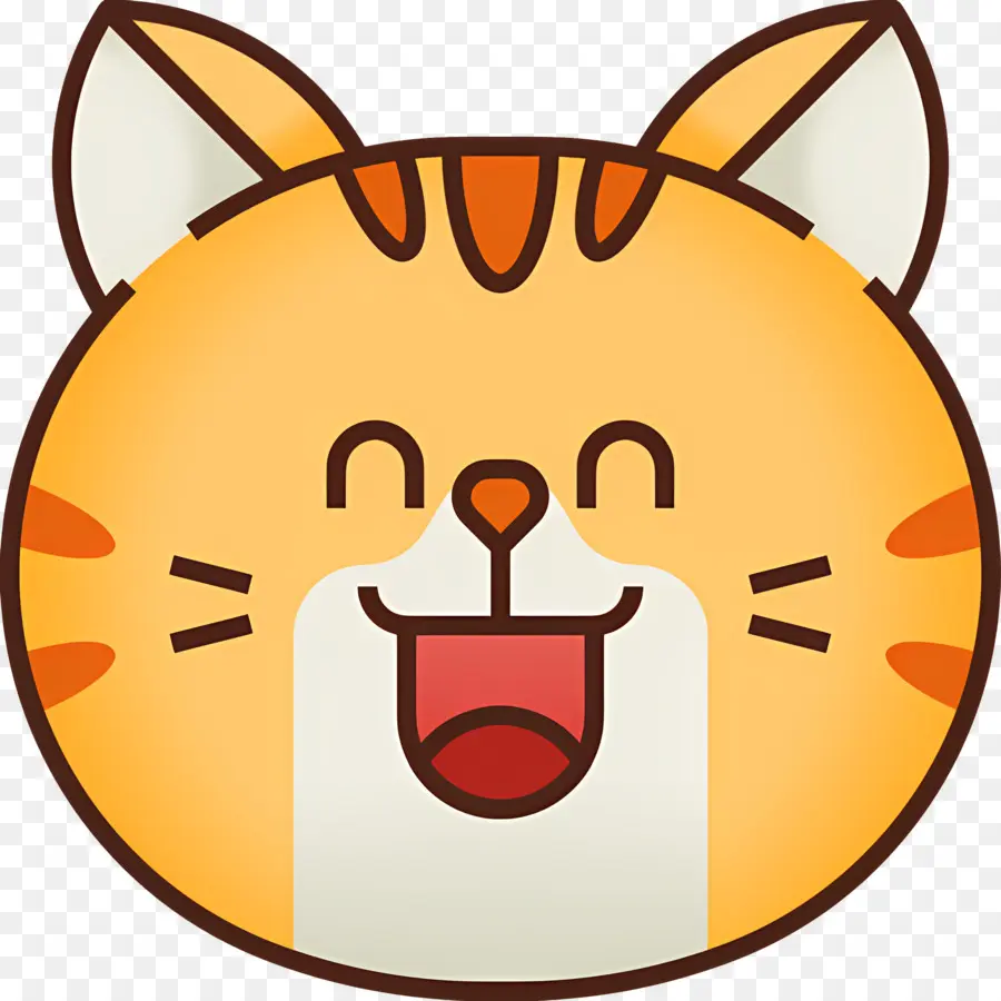 Emojis De Gato，Gato Feliz PNG