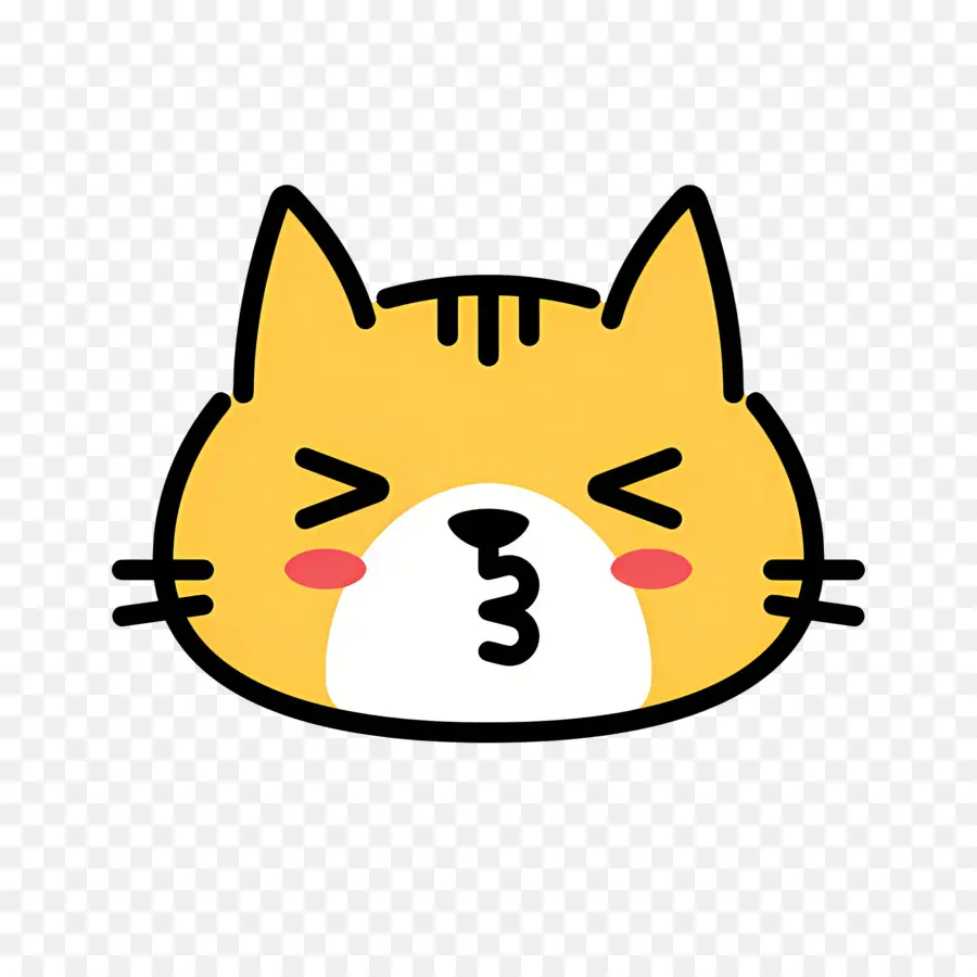 Emoji De Gato，Gato Besando PNG