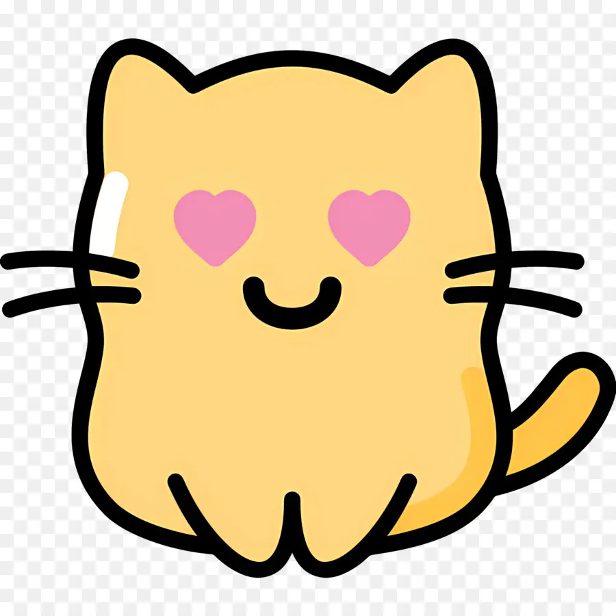 Emojis De Gato，Gato Amarillo PNG