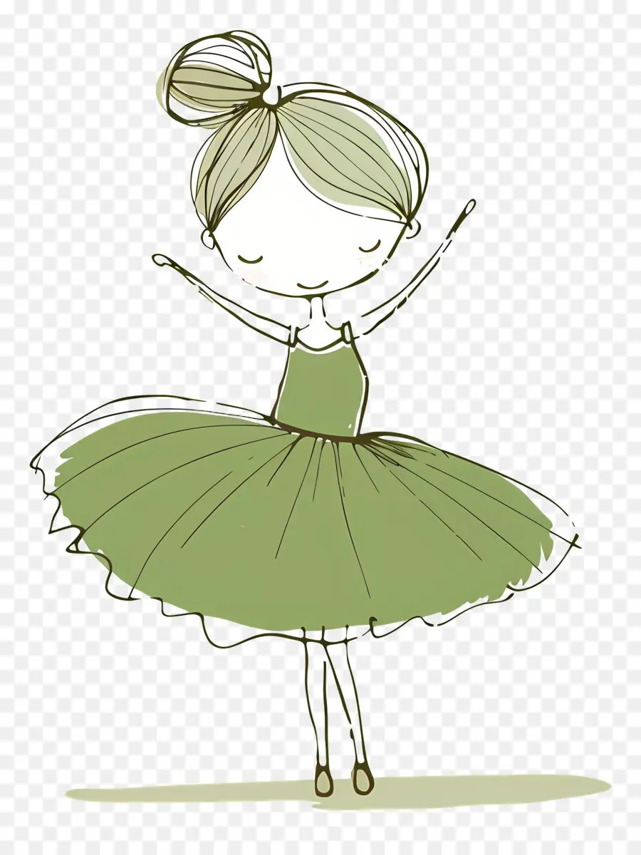 Ballet，Bailarina De Dibujo Verde PNG