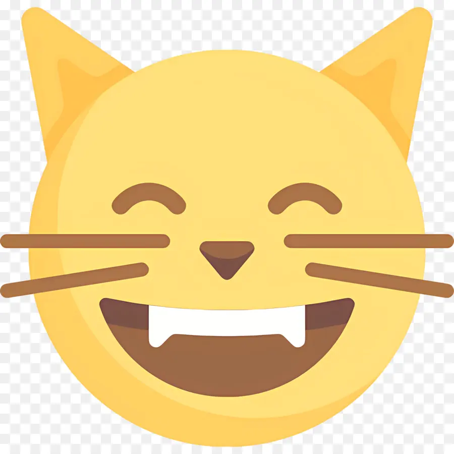 Emojis De Gato，Gato Feliz PNG