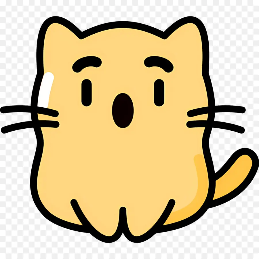 Emoji De Gato，Gato Amarillo PNG