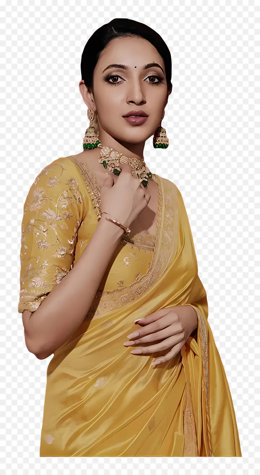 Neha Shetty，Sari Amarillo PNG