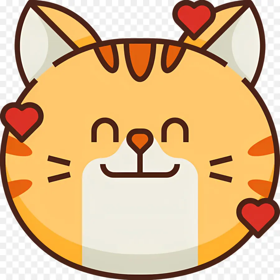 Emojis De Gato，Gato Feliz PNG