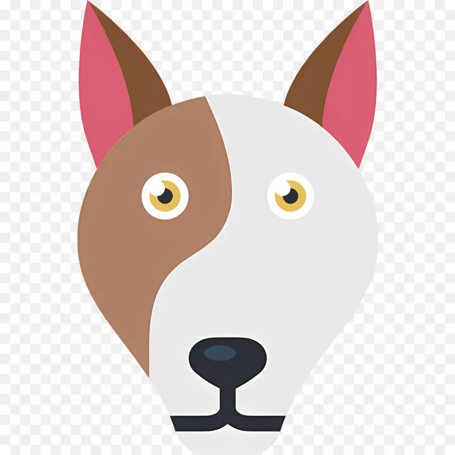 Emoji De Perro，Cara De Perro Marrón Y Blanco PNG