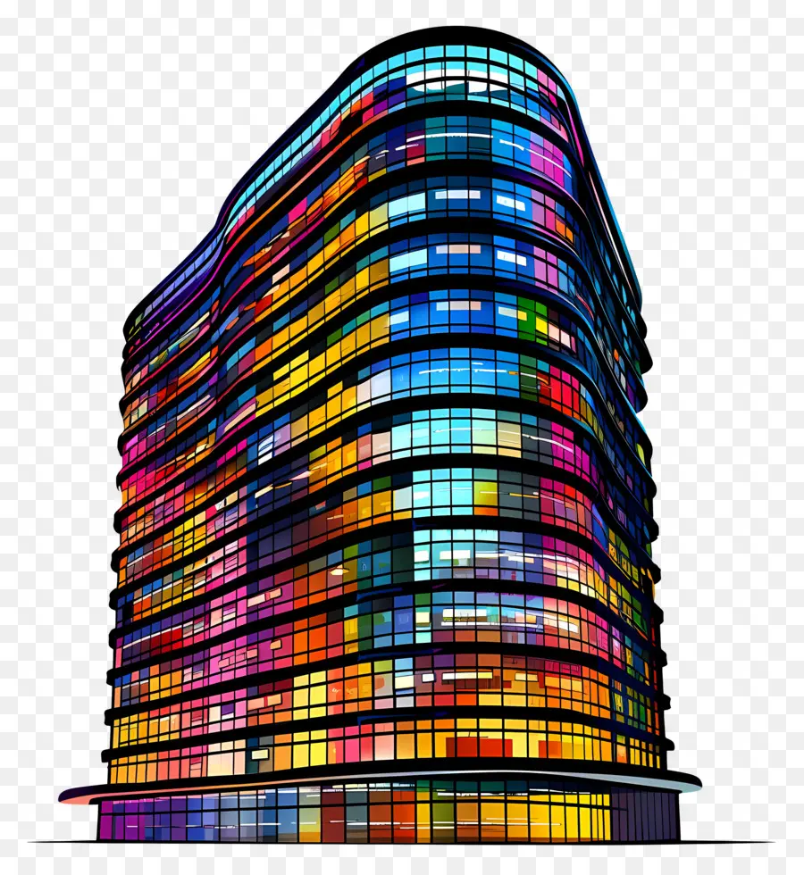 Edificio De Oficinas，Edificio Colorido PNG