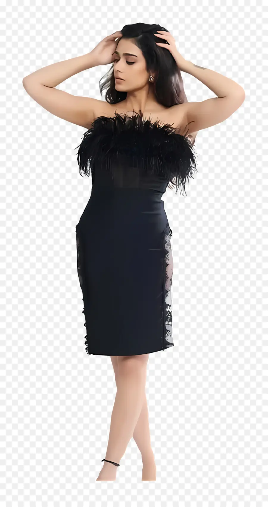 Aakanksha Singh，Vestido Negro PNG