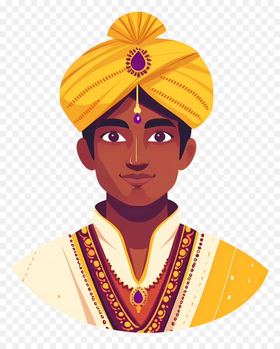 Turbante Indio，Hombre En Turbante PNG