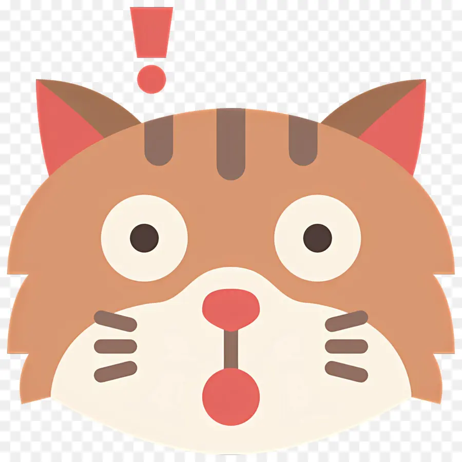 Emojis De Gato，Gato Sorprendido PNG