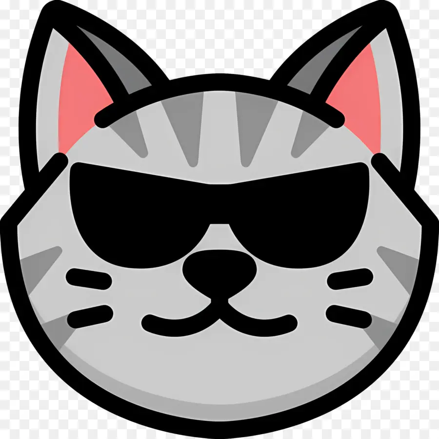 Emoji De Gato，Gato Con Gafas De Sol PNG