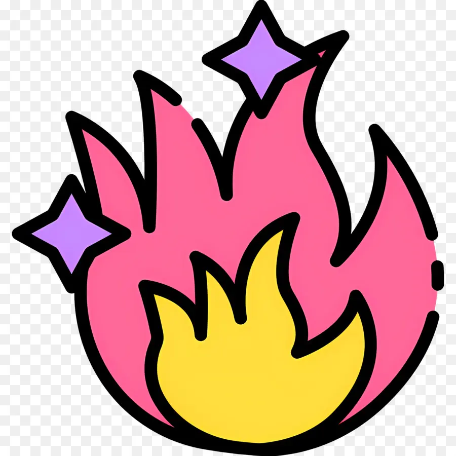 Emoji De Fuego，Llama Rosa PNG