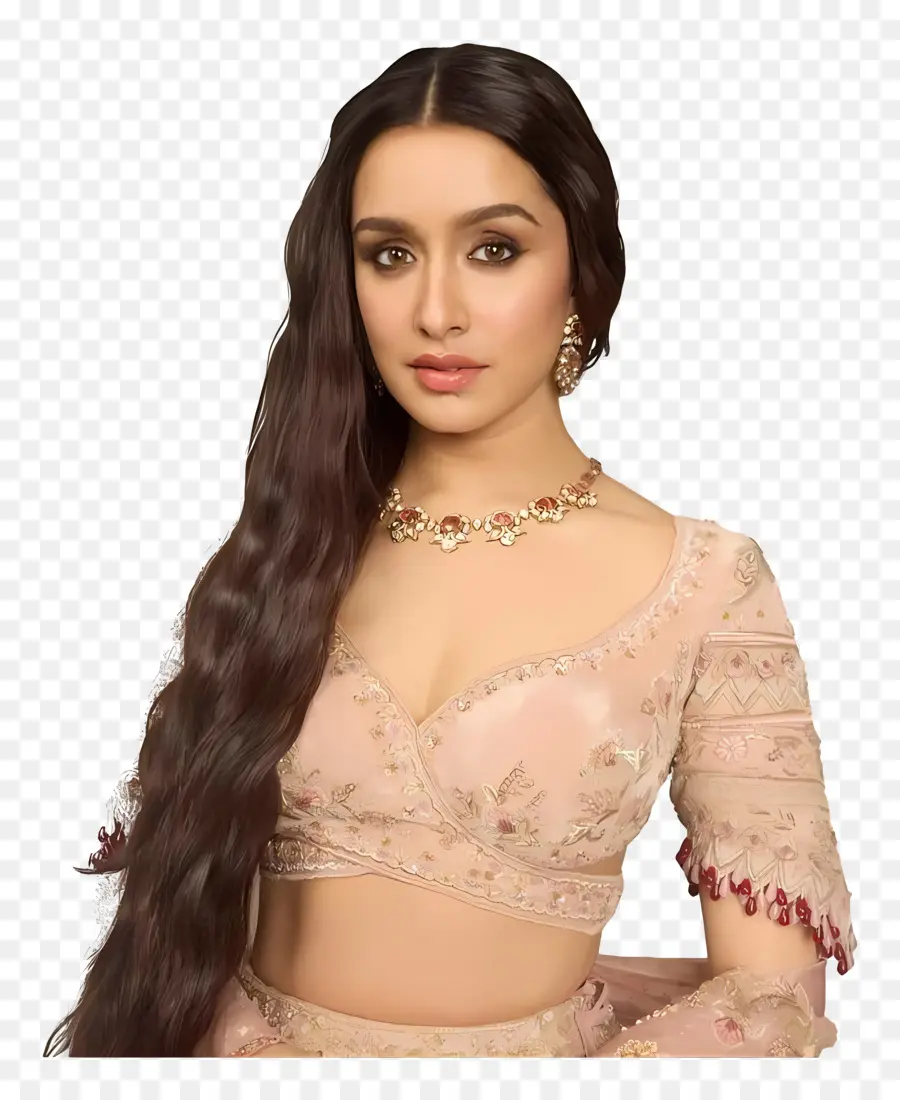 Shraddha Kapoor，Mujer En Traje Rosa PNG