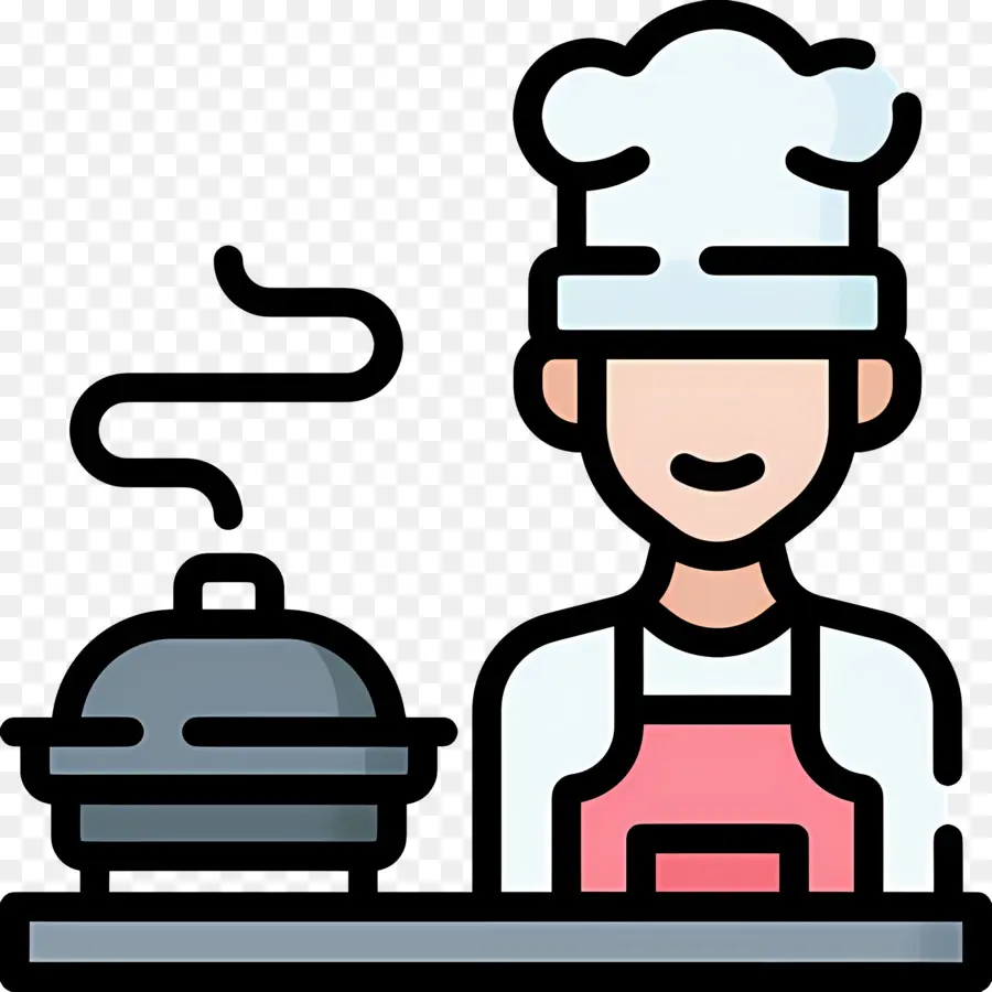 Cocinero，Chef Con Plato PNG