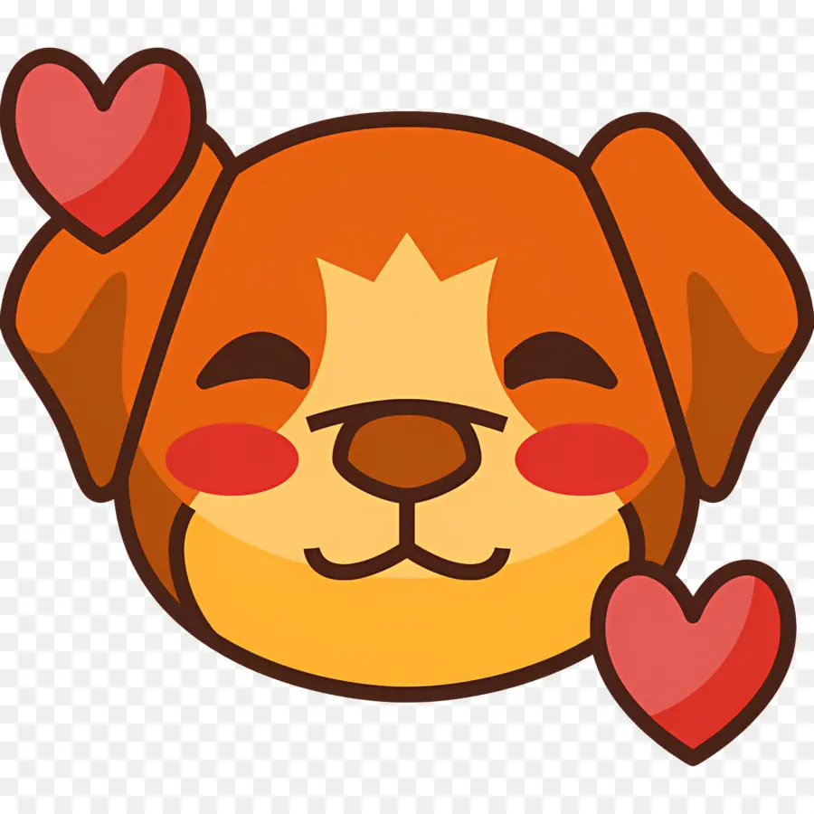 Emoji De Perro，Perro Sonrojado PNG