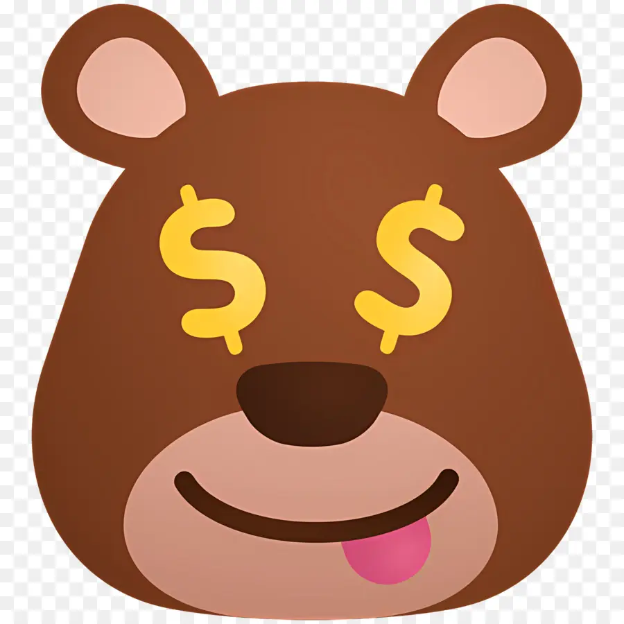 Dinero Emoji，Oso Emoji PNG