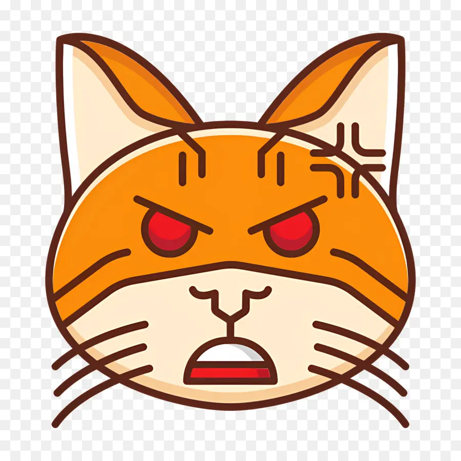 Emojis De Gato，Gato Enojado PNG