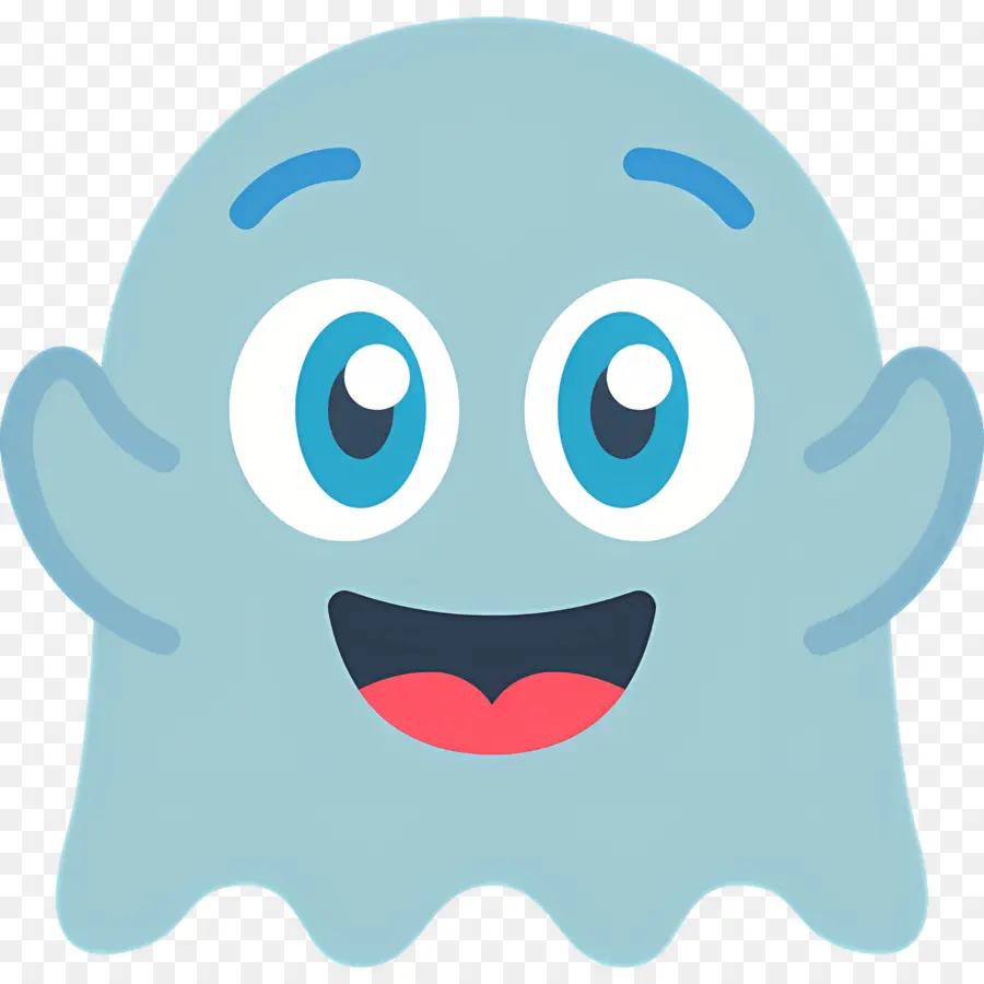 Emoji Fantasma，Fantasma Feliz PNG