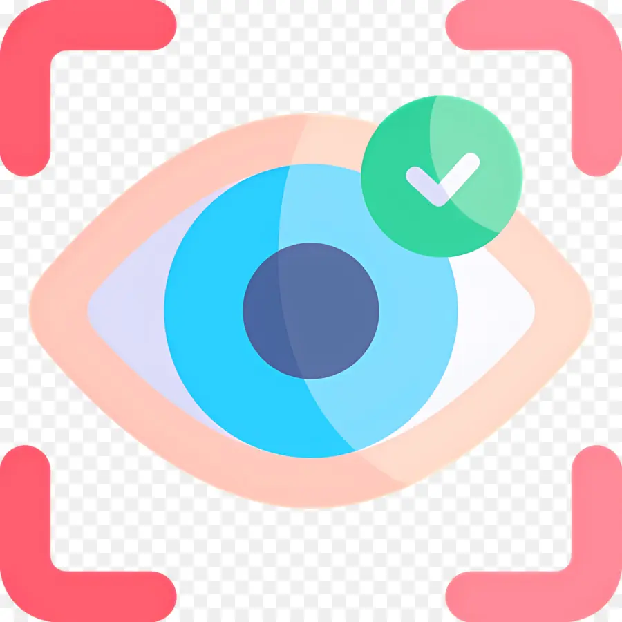 Escáner Ocular，Ojo Con Marca De Verificación PNG