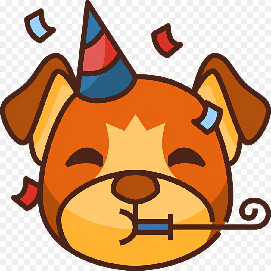 Emoji De Perro，Perro De Fiesta PNG