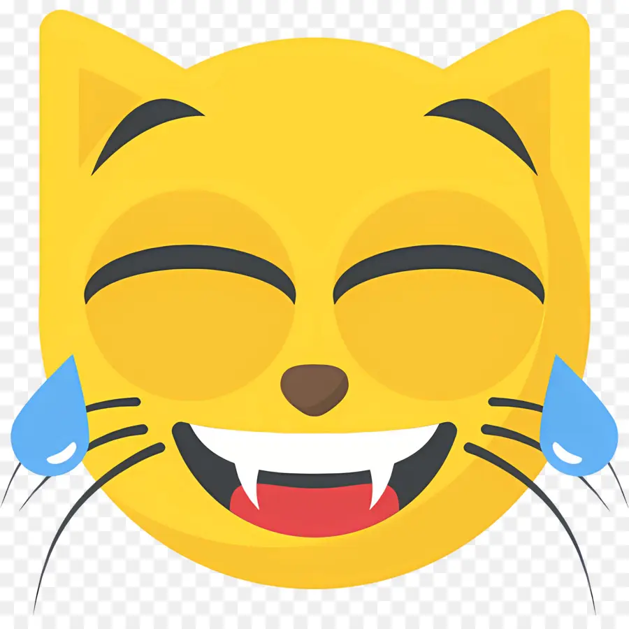 Emojis De Gato，Emoji De Gato Riendo PNG