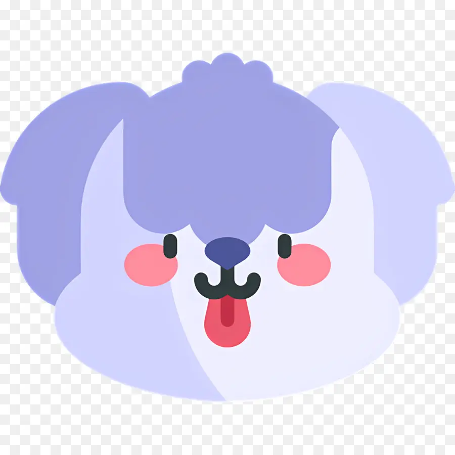 Emoji De Perro，Perro Morado PNG