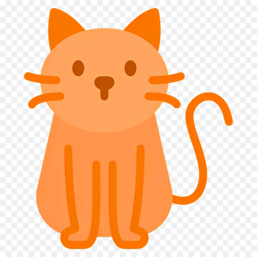 Emoji De Perro，Gato Naranja PNG