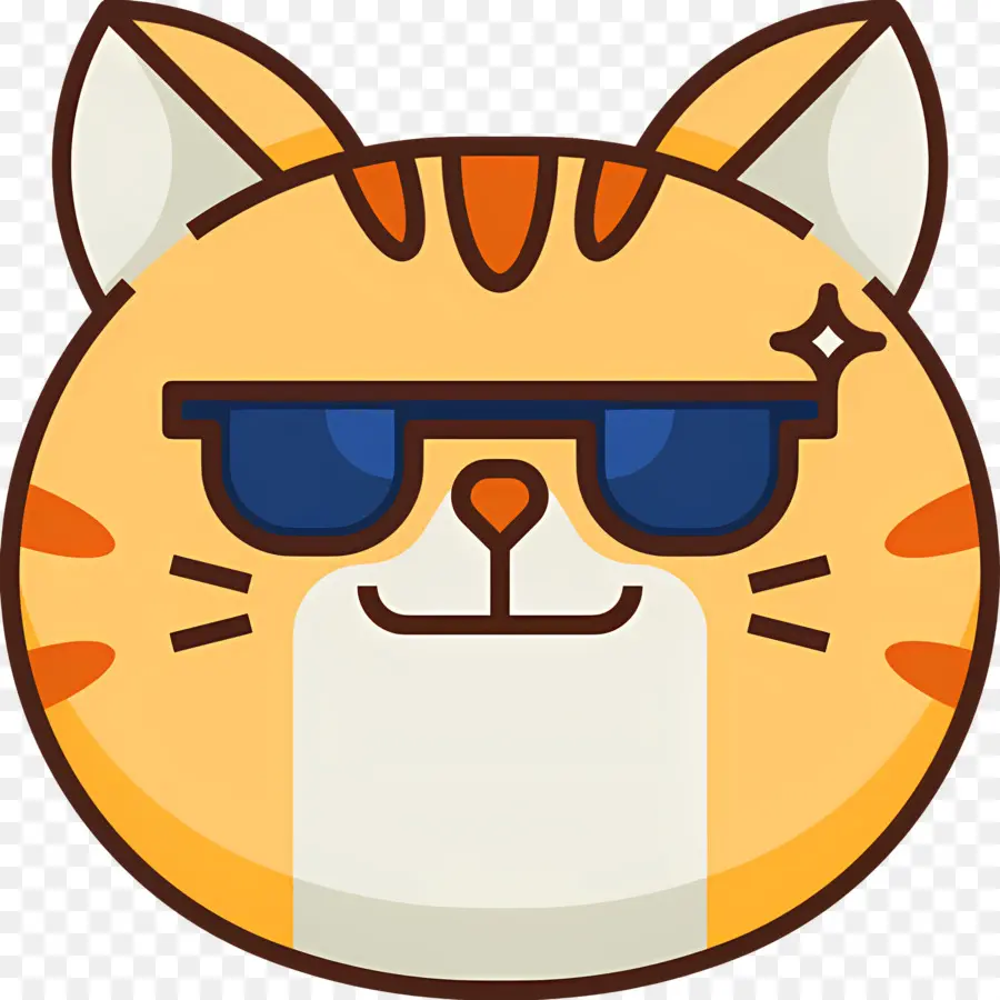 Emoji De Gato，Gato Con Gafas De Sol PNG