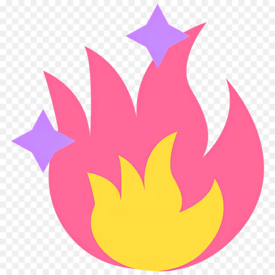 Emoji De Fuego，Llama Rosa PNG