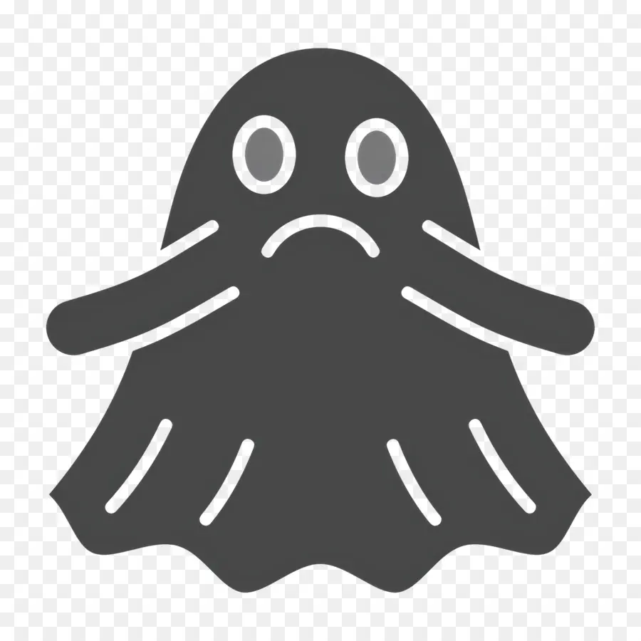 Emoji Fantasma，Fantasma Triste PNG