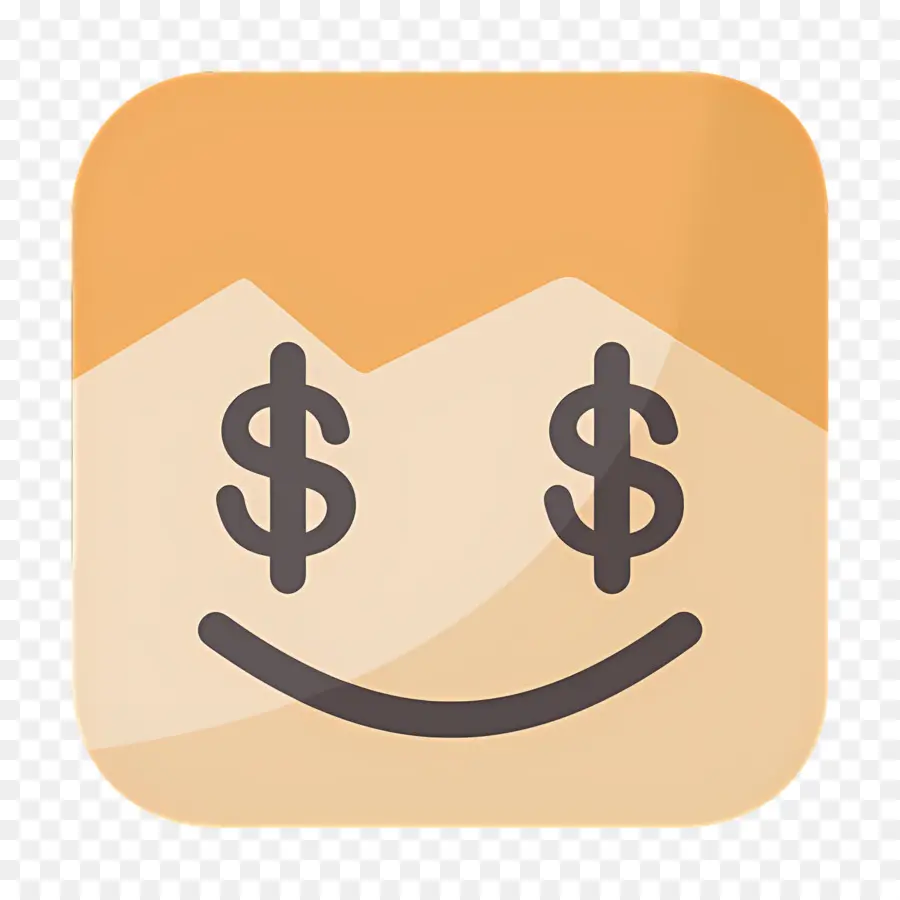 Dinero Emoji，Cara Sonriente Con Ojos De Dólar PNG