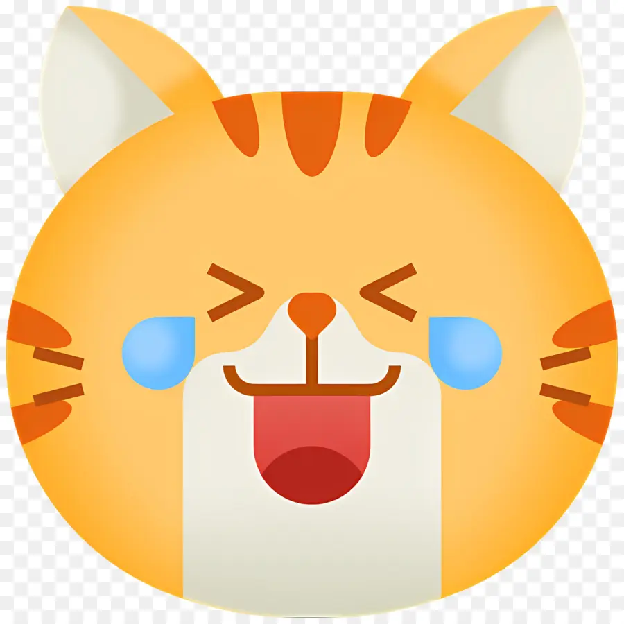 Emojis De Gato，Gato Riendo PNG