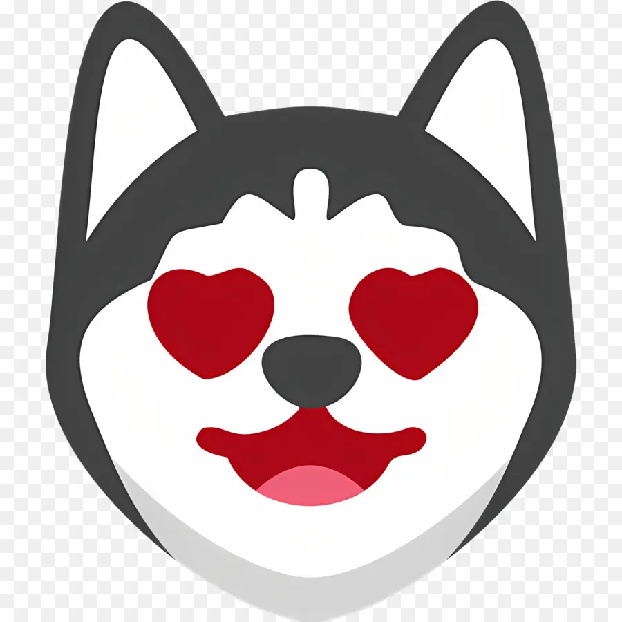 Emoji De Perro，Perro Con Ojos De Corazón PNG