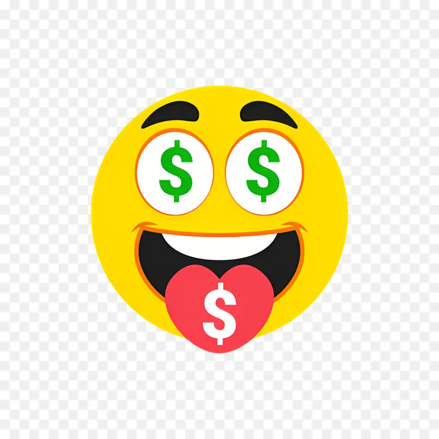 Dinero Emoji，Emoji De Ojos De Dólar PNG