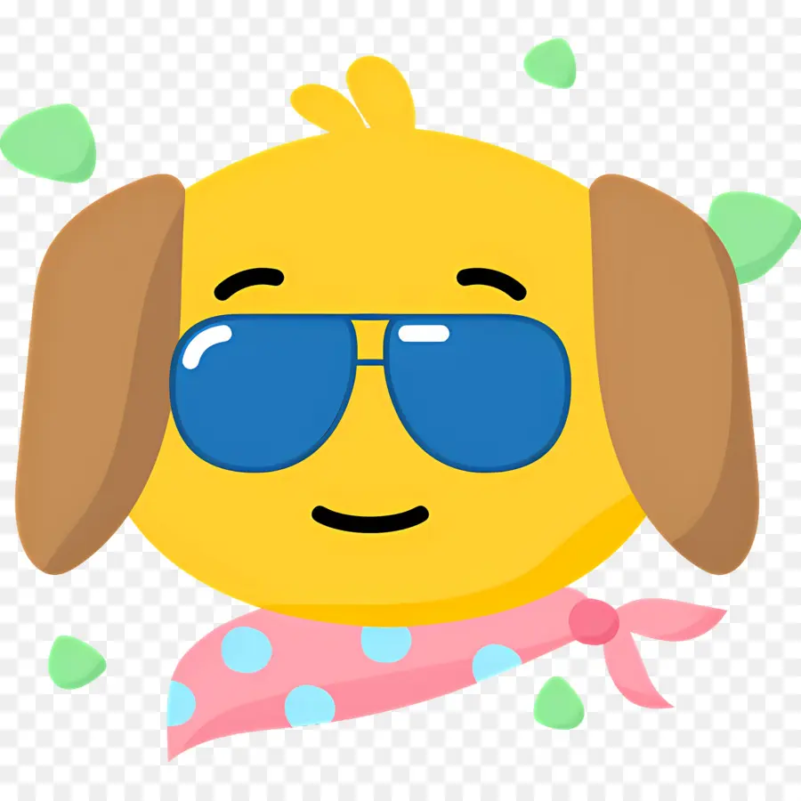 Emoji De Perro，Perro Con Gafas De Sol PNG