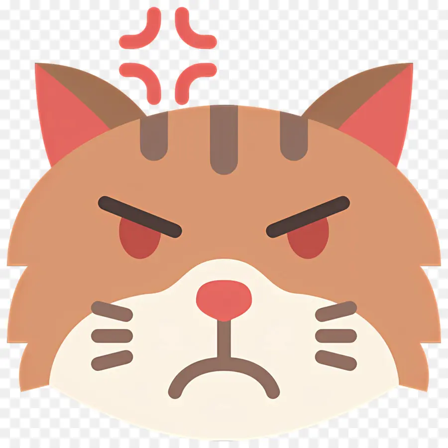 Emojis De Gato，Gato Enojado PNG