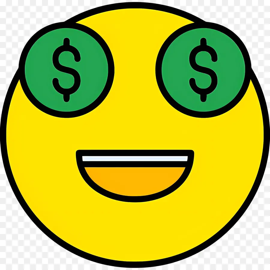 Dinero Emoji，Emoji De Ojos De Dinero PNG