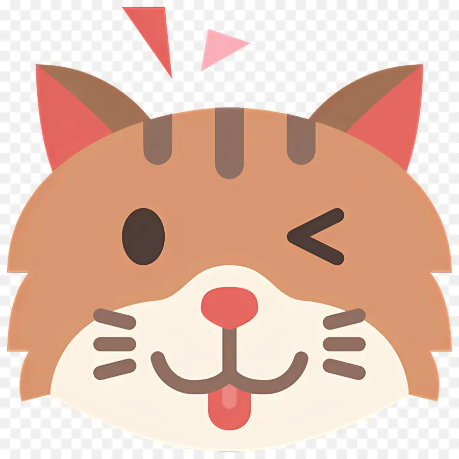 Emoji De Gato，Gato Guiñando Un Ojo PNG