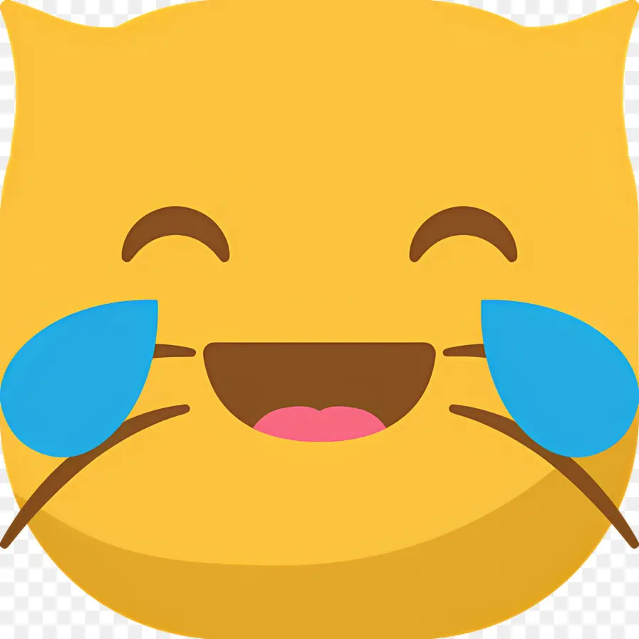 Emojis De Gato，Gato Riendo PNG