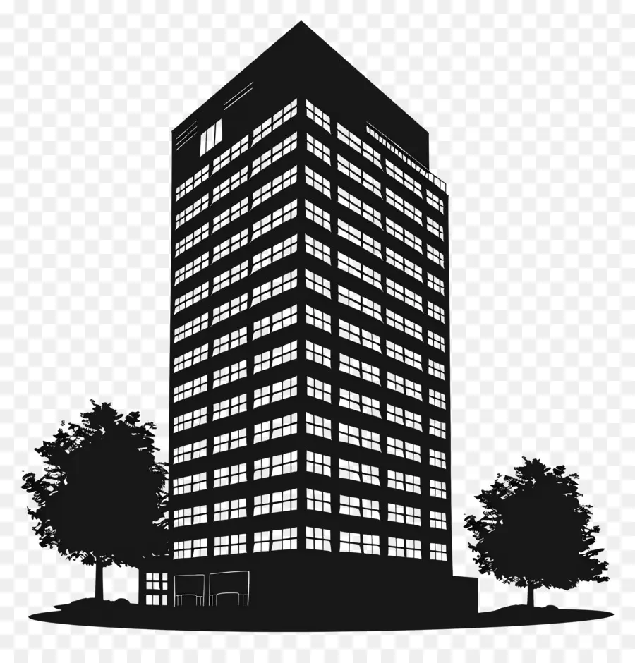 Silueta De Edificio Alto，Edificio PNG