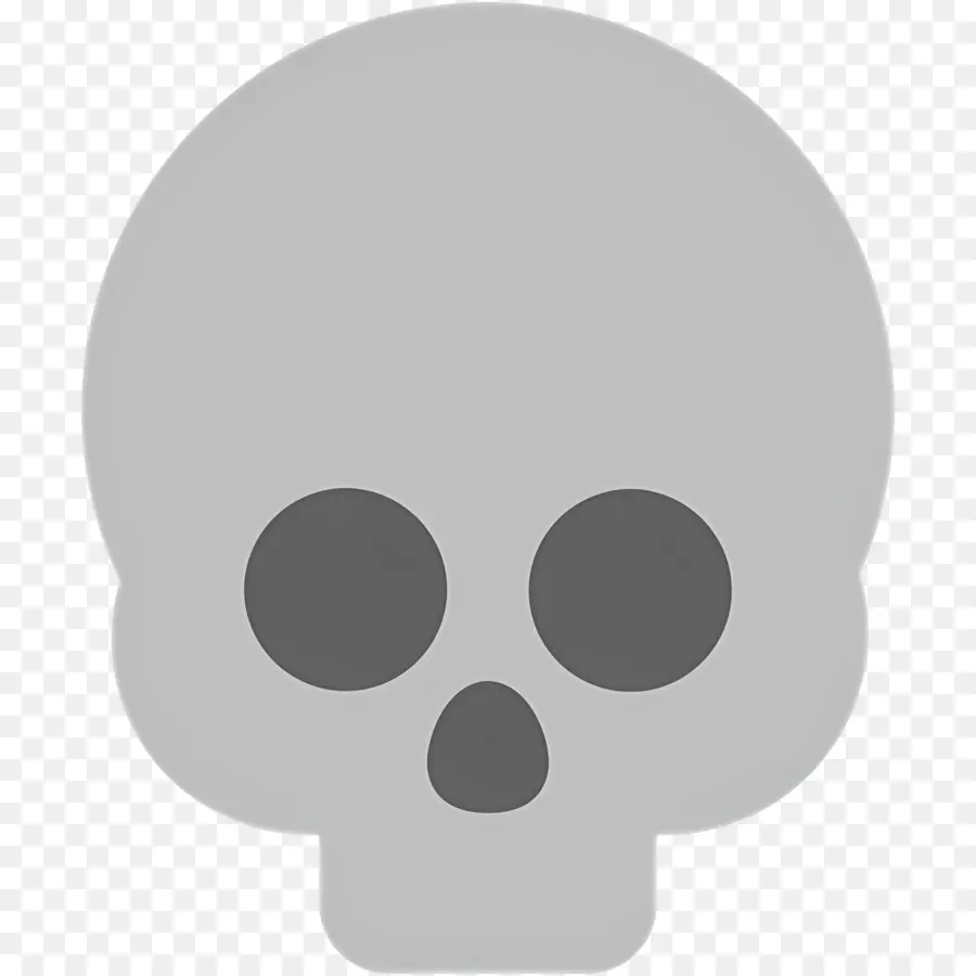 Emoji Calavera，Calavera Gris PNG