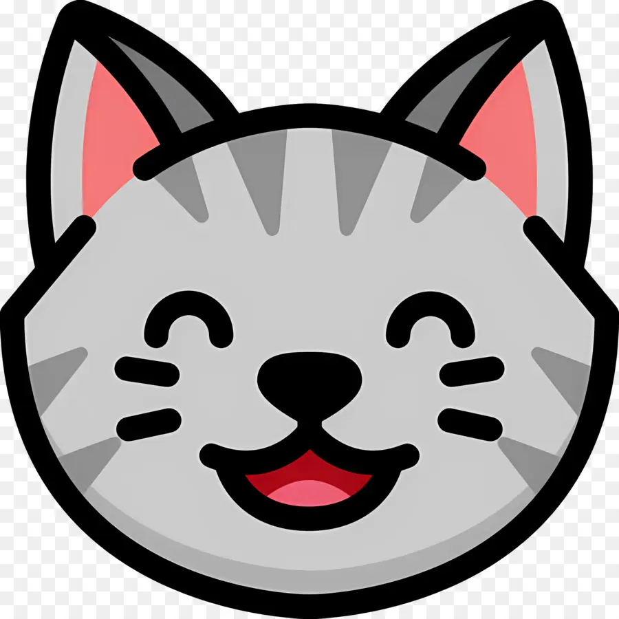 Emoji De Gato，Gato Gris PNG