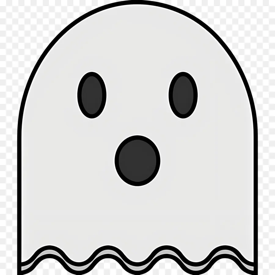 Emoji Fantasma，Fantasma Blanco PNG