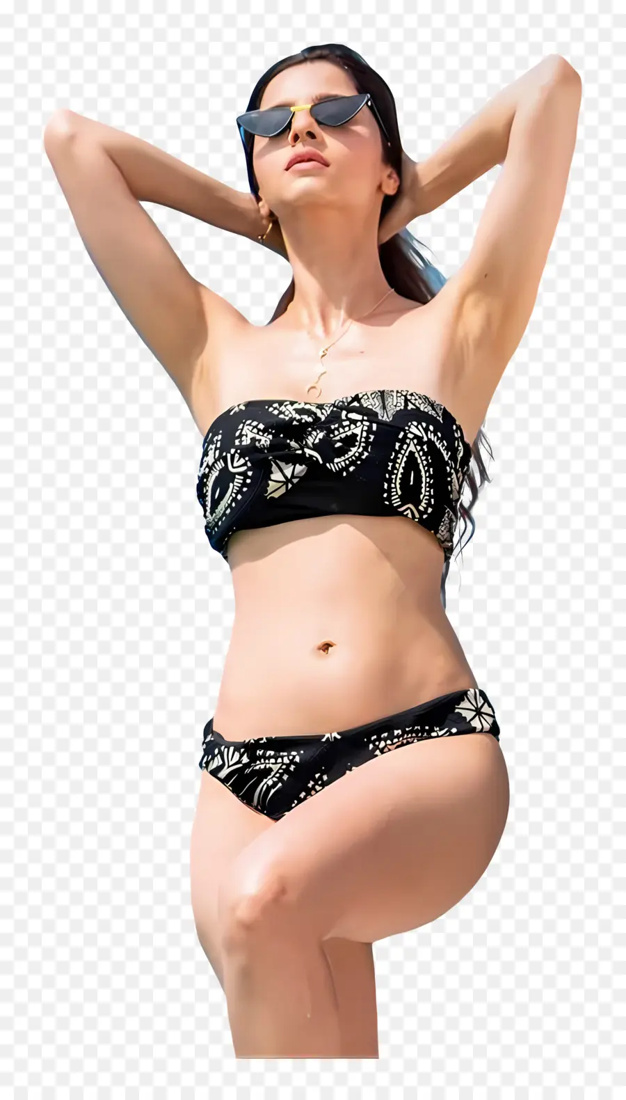 Vedhika，Mujer En Bikini Negro PNG