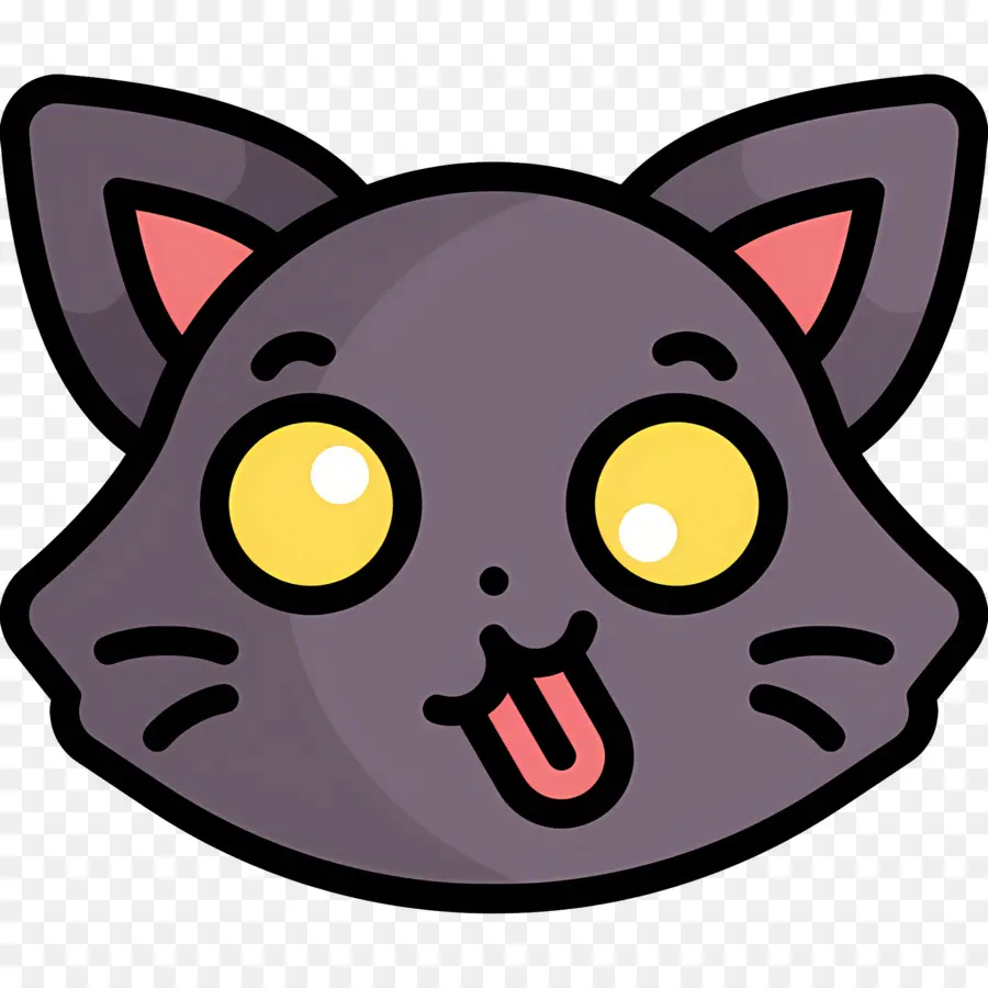 Emoji De Gato，Linda Cara De Gato PNG