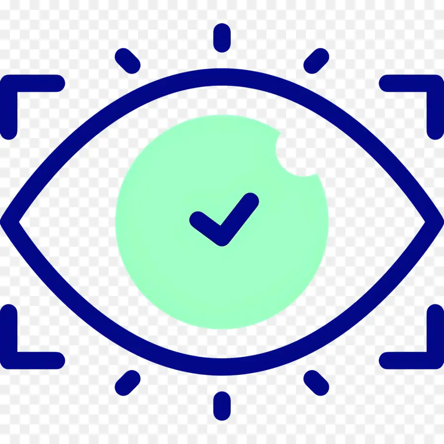 Escáner Ocular，Ojo Con Marca De Verificación PNG