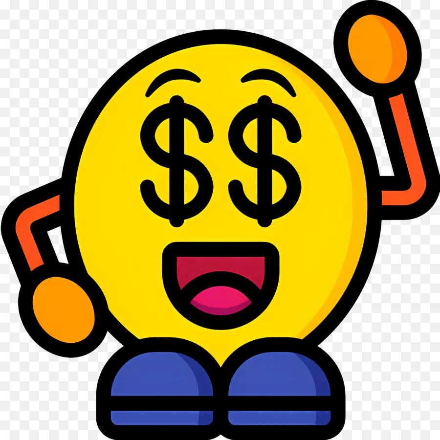 Dinero Emoji，Emoji De Ojos De Dólar PNG