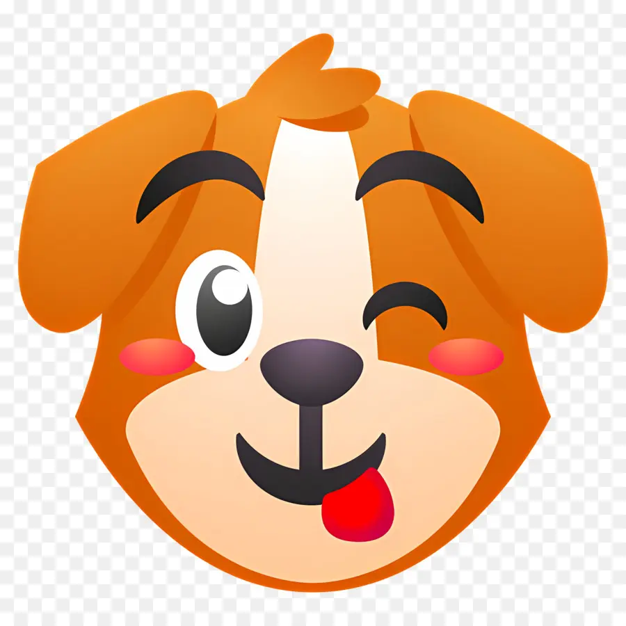 Emoji De Perro，Perro Guiñando Un Ojo PNG